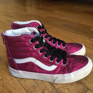 Vans Sparkle Pink high tops girls size 1.5